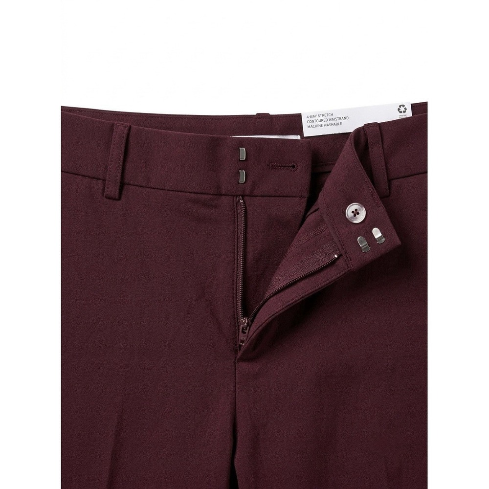Liz Claiborne Emma Wine Burgundy Slim Pants Quiet Luxury Old Money Office 6P - Picture 3 of 4